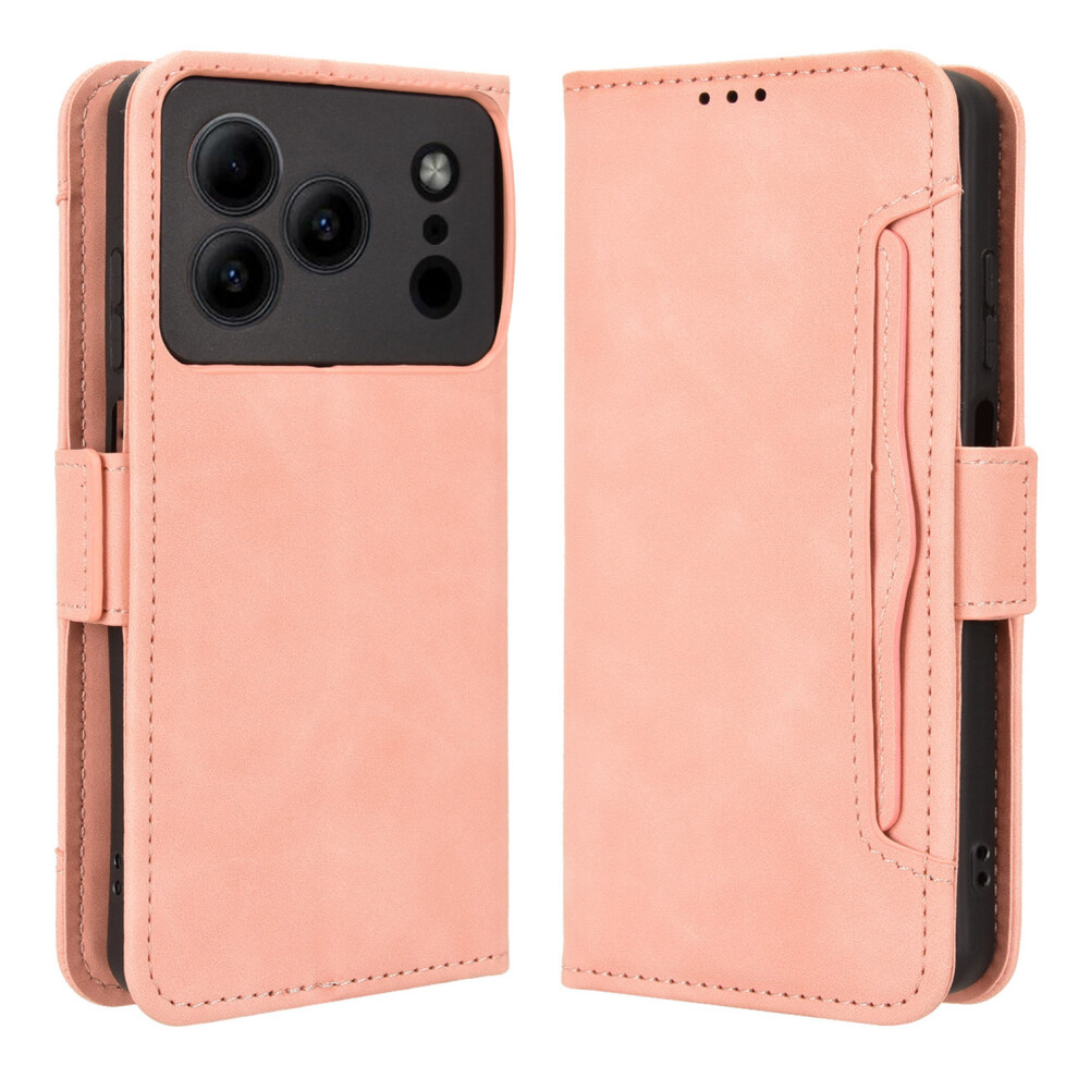 (Pink) Leather Case For Doogee Note 56 / Note 56 Pro / Note 56 Plus Phone Wallet Cover With Multiple Card Slots Pink 6914298360200