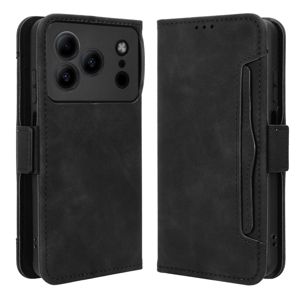 (Black) Leather Case For Doogee Note 56 / Note 56 Pro / Note 56 Plus Phone Wallet Cover With Multiple Card Slots Black 6914290849932