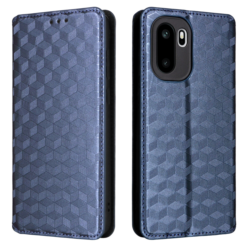 (Blue) For Oneplus Ace 6 5G / 6T 5G / 15R 5G Case Wallet Rhombus Imprinted Pu Leather Phone Cover Blue 6914290646012