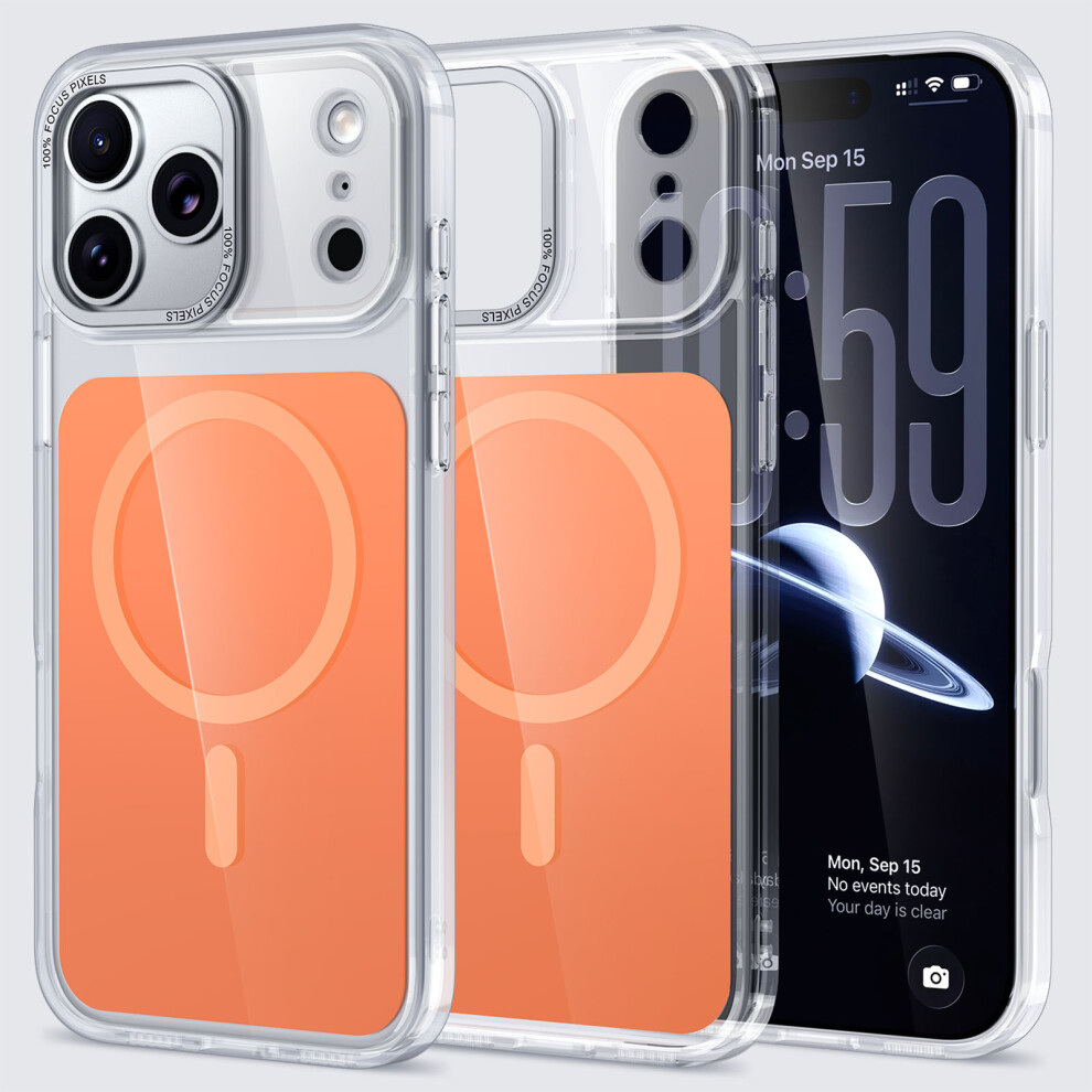 (Orange) For Iphone 17 Pro Case Skin-Touch Acrylic + Tpu Cover Compatible With Magsafe Orange 6914298410233