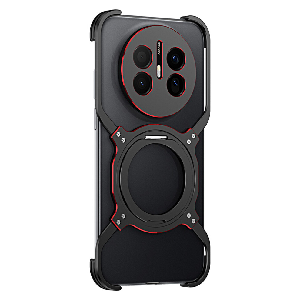 (Black / Red) For Huawei Mate 70 Air Case Kickstand Metal Bumper Magnetic Phone Cover Black,Red 6914299935889