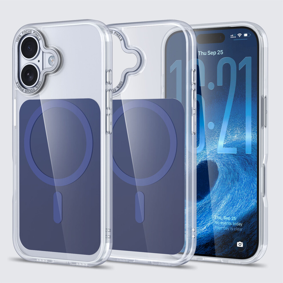 (Blue) For Iphone 17 Case Skin-Touch Acrylic + Tpu Cover Compatible With Magsafe Blue 6914298275474