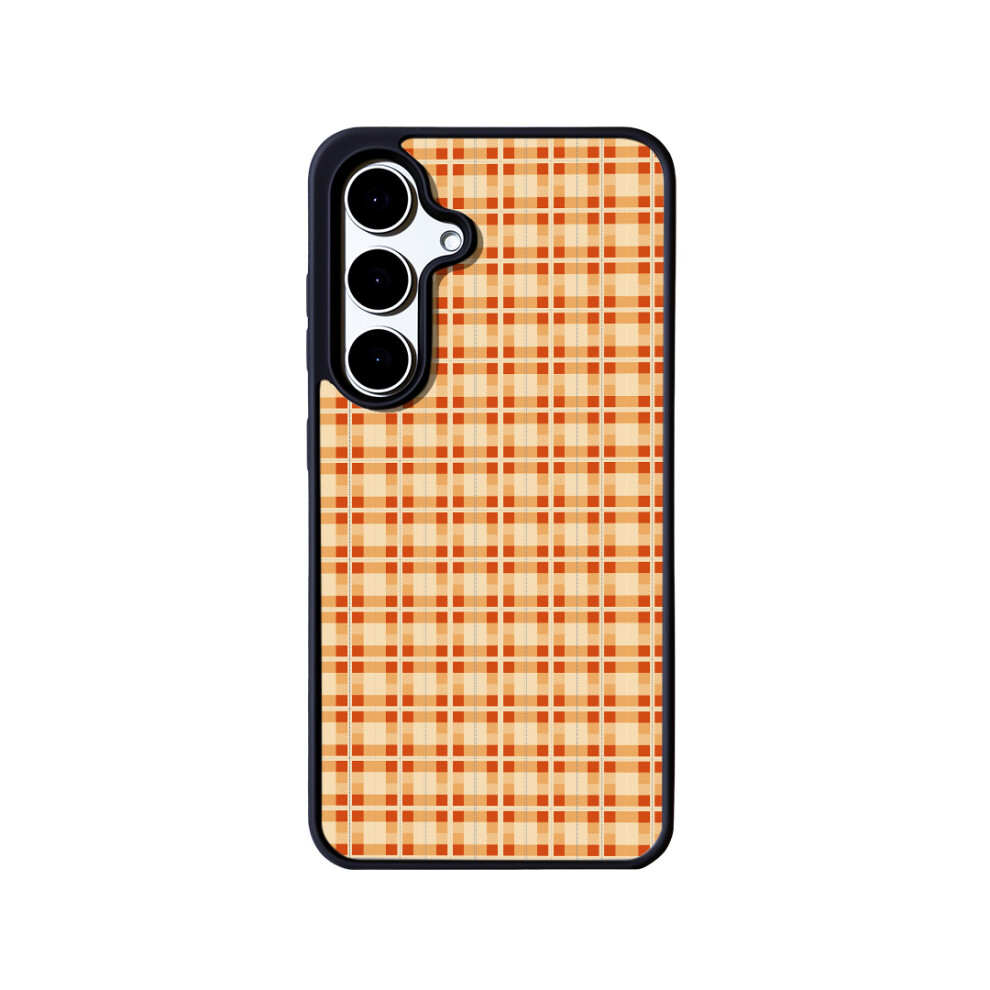 (British Style Grid) Eycase For Samsung Galaxy S26 Magnetic Case Grid Series Edge Tpu + Acrylic Cover Black 6914298671511