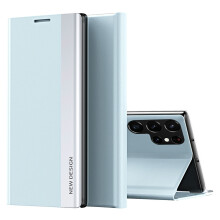 (Sky Blue) For Samsung Galaxy S26 Ultra Case Anti-Drop Leather Phone Cover with Stand