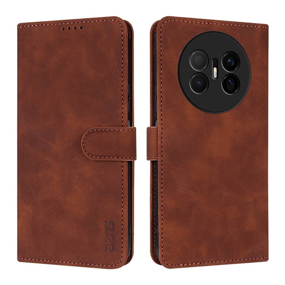 (Brown) Azns For Huawei Mate 70 Air Case Pu Leather Wallet Phone Cover Brown 6914297268354