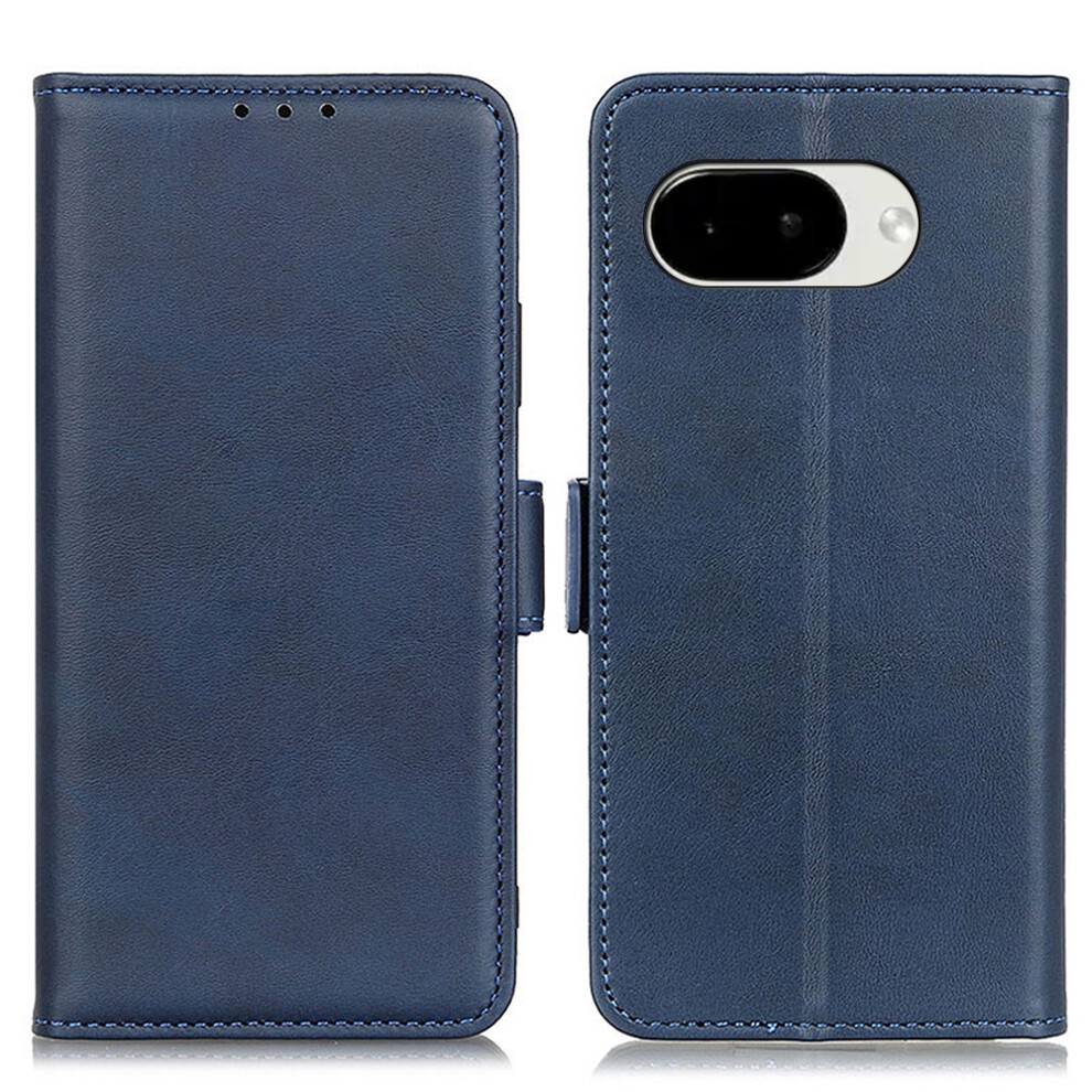(Blue) For Google Pixel 10A Case Stand Cowhide Texture Pu Leather Phone Cover Blue 6914296430981