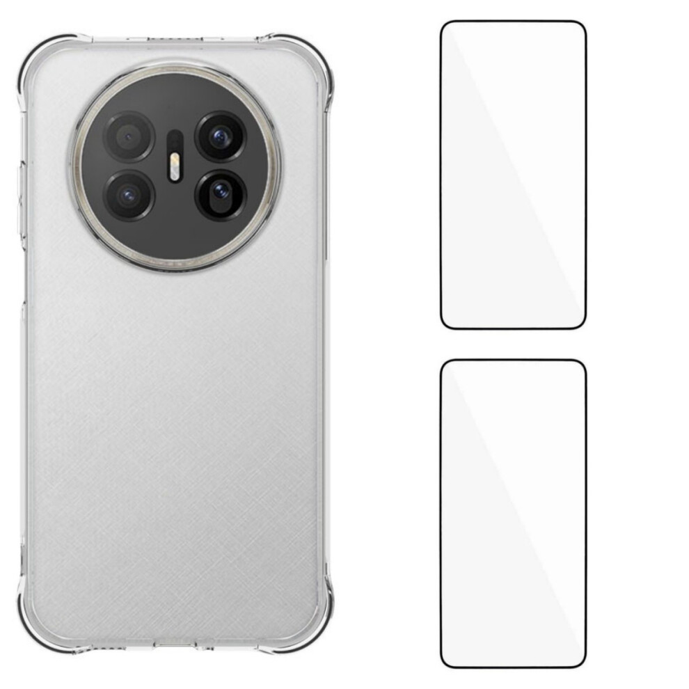 (Transparent) Wanlonfeng For Huawei Mate 70 Air Tpu Case Wl2 Series 2.0Mm Phone Cover With 2Pcs Tempered Glass Films 6914293896841
