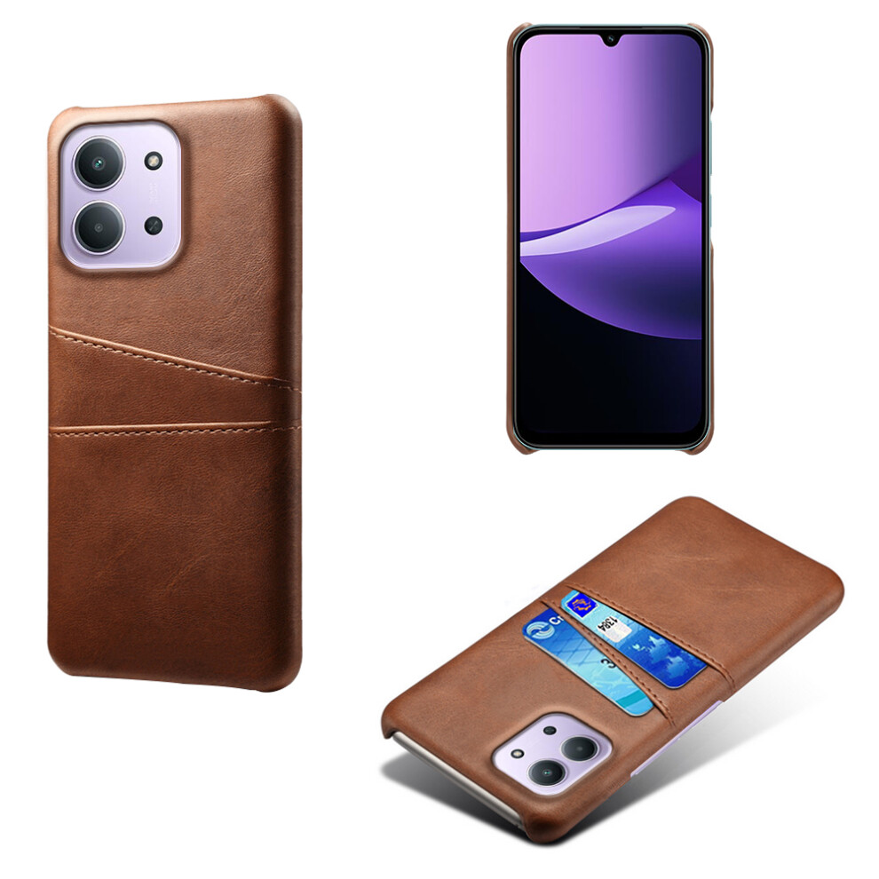 (Brown) Phone Case For Xiaomi Redmi 15C 4G (Eu) (173Mm) / Redmi 15C 5G (Eu) (173Mm) / Poco C85 4G (173Mm) Dual Card Slots Pu Lea Brown 6914294834934