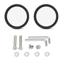 2PCS Multifunctional Suitcase Wheels Smooth Rolling Replacement Parts 63 silver