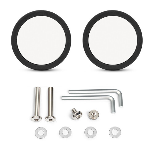 2PCS Multifunctional Suitcase Wheels Smooth Rolling Replacement Parts 63 silver