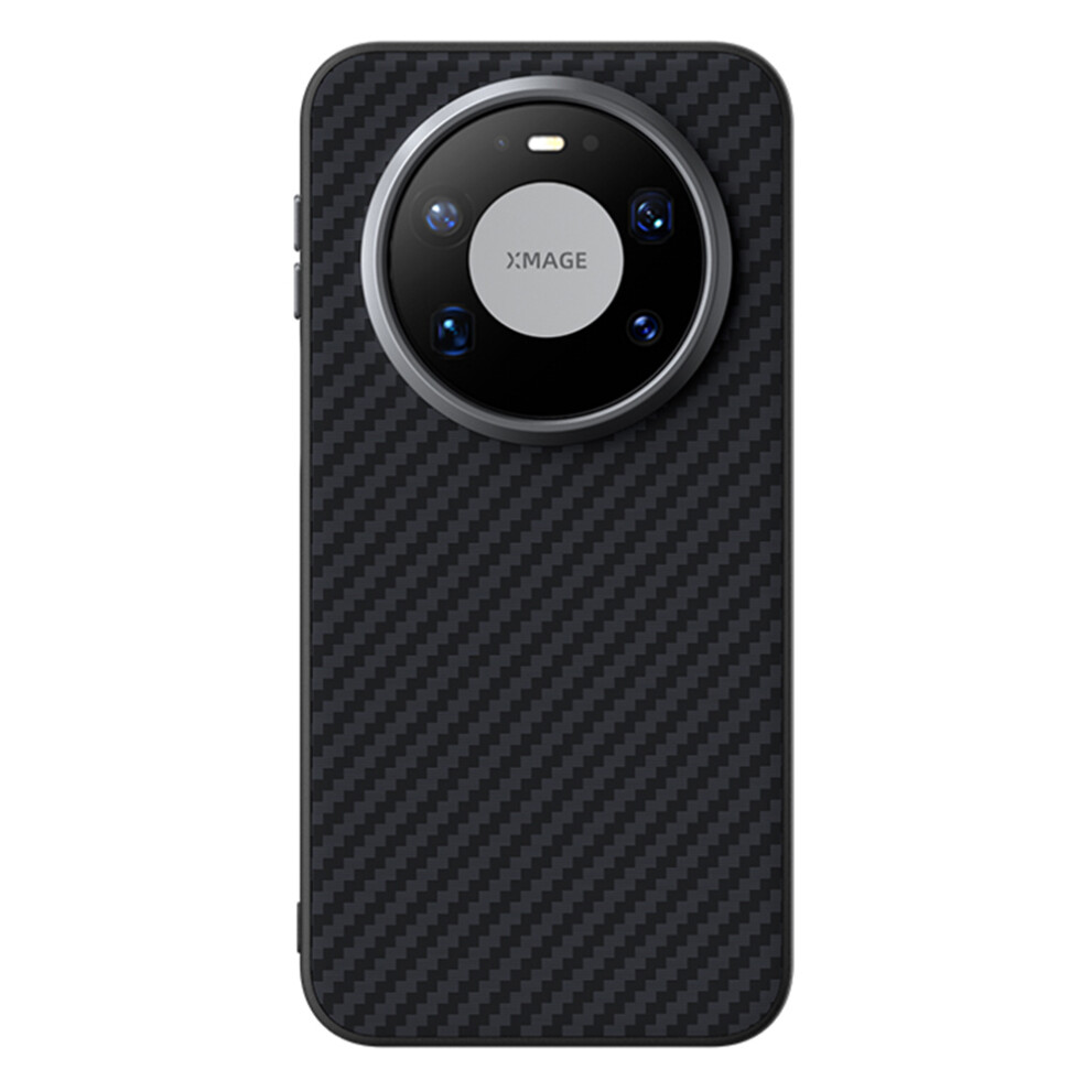 (Black) Abeel For Huawei Mate 80 Pro Max Magnetic Case Carbon Fiber Texture Phone Back Cover Black 6914299328254