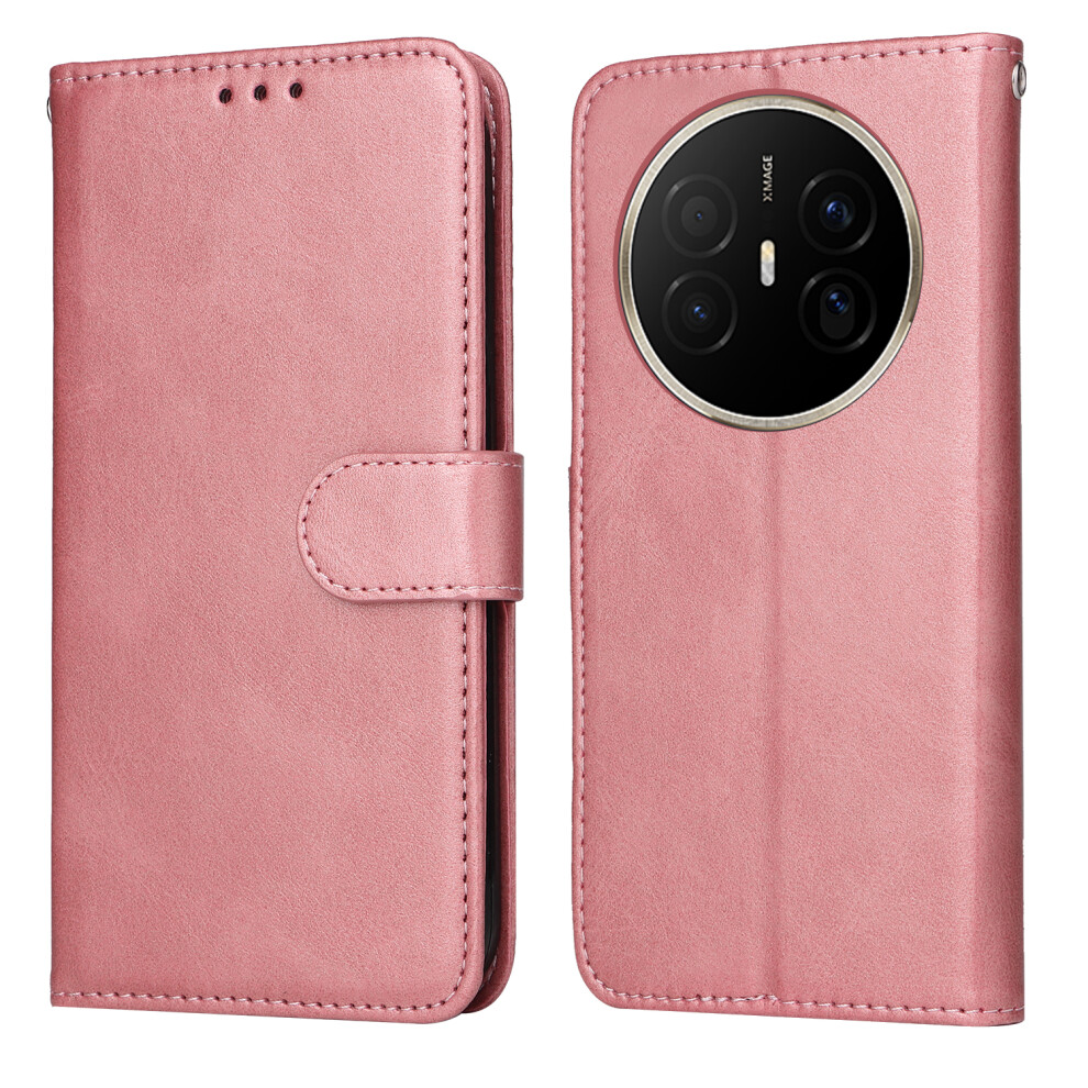 (Pink) For Huawei Mate 70 Air Case Wallet Pu Leather Folio Flip Phone Cover Pink 6914298482612