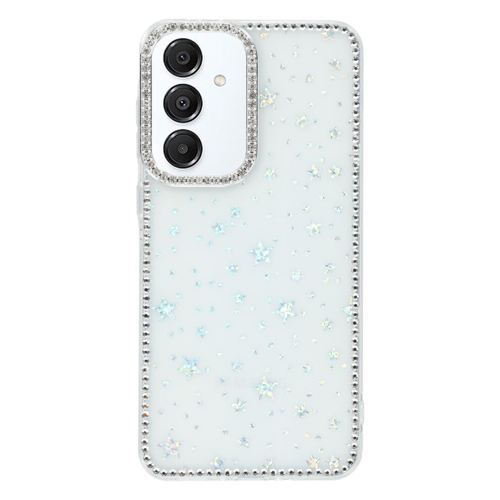 (Starry Transparent) For Samsung Galaxy S26 Case Rhinestone Edge Glitter Back Tpu + Pc Imd Phone Cover 6914292189487
