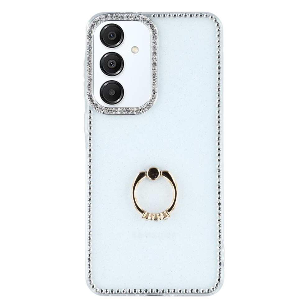 (Glitter Transparent) For Samsung Galaxy S26+ Case With Ring Kickstand Rhinestone Edge Tpu + Pc Imd Phone Cover 6914299462538