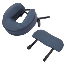 Beauty Bed Ergonomic Headrest Pillow Massage Face Rest Headrest Navy blue