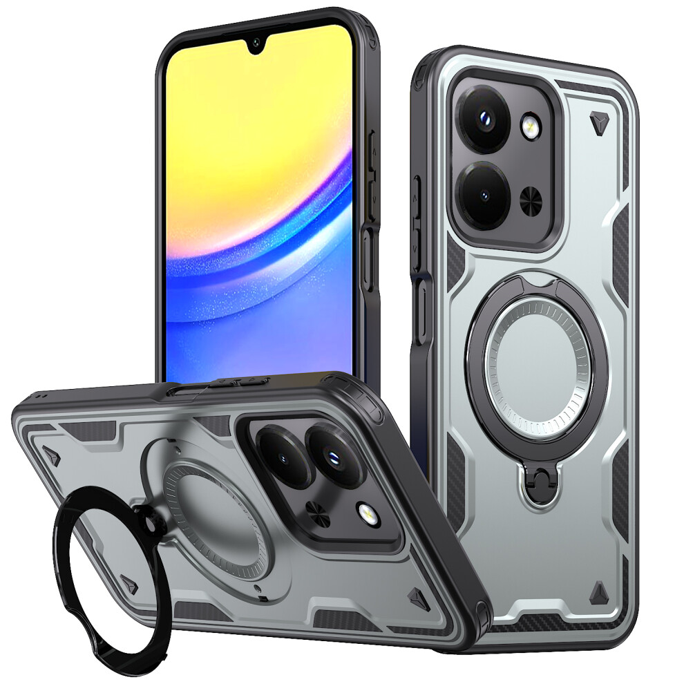 (Grey) Phone Case For Xiaomi Redmi 15C 5G (Eu) (173Mm) / 4G (Eu) (173Mm) / Poco C85 4G (173Mm) Magnetic Case Military Prote Grey 6914295010511