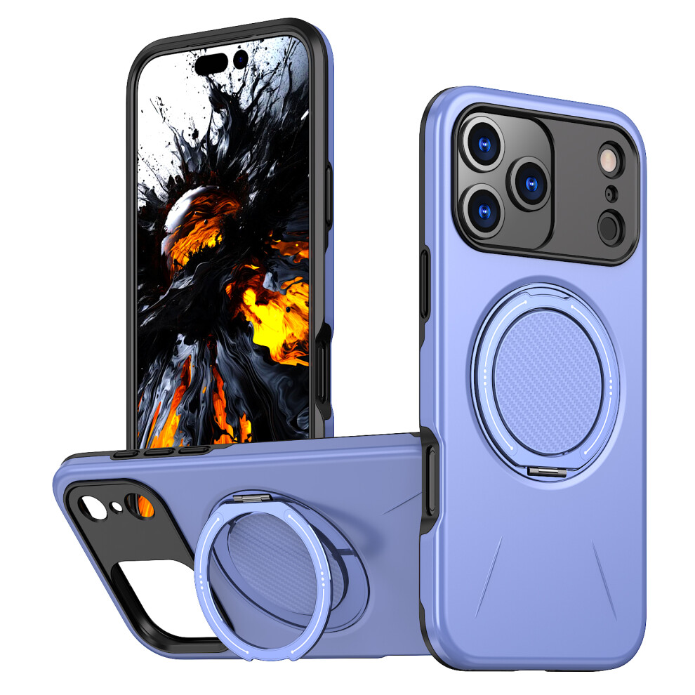 (Lilac ) For Iphone 17 Pro Case Compatible With Magsafe Tpu + Pc Back Cover With Rotating Kickstand Purple 6914297272733
