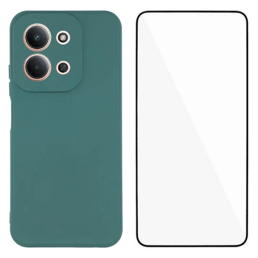 (Army ) Wanlonfeng For Xiaomi Redmi 15C 4G (Global) (171Mm) Case Zb Series Precise Cutouts Straight Edge Tpu Phone Cover With T Green 6914296183108