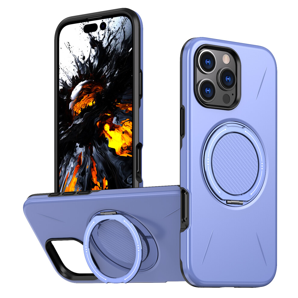 (Lilac ) For Iphone 14 Pro Case Compatible With Magsafe Tpu + Pc Back Cover With Rotating Kickstand Purple 6914297243238