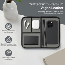 Valet de Chambre en Cuir Élégant pour Homme - Vide-Poches Moderne pour Clés, Montre, Portefeuille et Bijoux