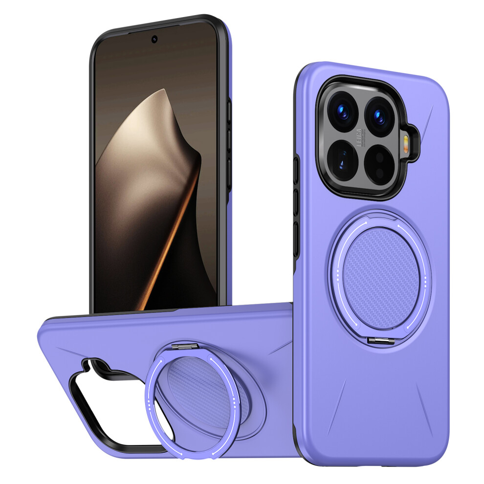 (Lilac ) For Xiaomi 15T Pro Magnetic Case Tpu + Pc Back Cover With Rotating Kickstand Purple 6914294779075