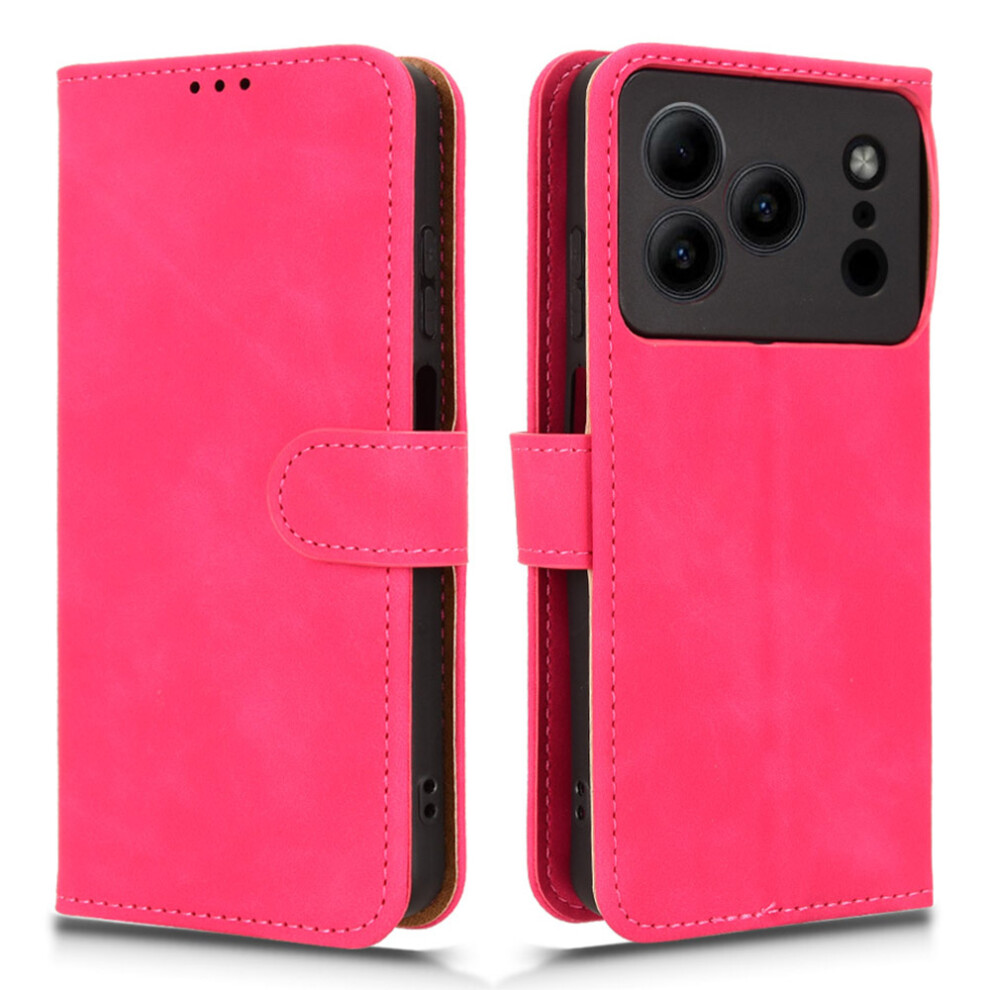 (Rose) For Doogee Note 56 Leather Case Skin Feel Anti Drop Wallet Stand Flip Phone Cover 6914299741978
