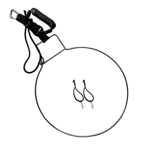 Fish Stringer with Retractable Spring Hook Heavy Duty Stainless Fish Holder Black