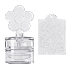 Detachable Nail Art Stamp Flower Heart Print Silicone Manicure Accessory flowers large
