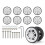 8PCS Suitcase Wheels Abrasion Resistant Plastic Rollers Easy Replacement 60 silver 1
