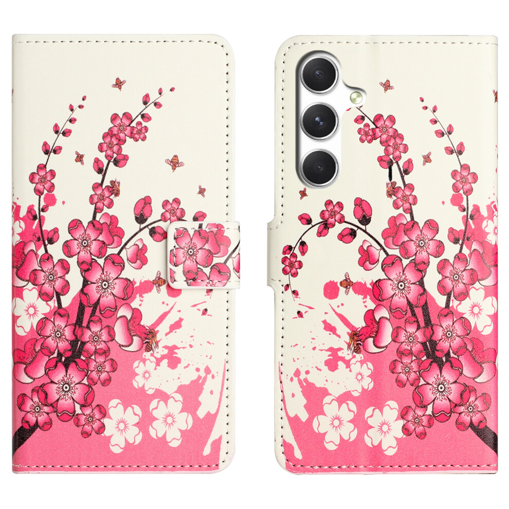 (Plum Blossom) For Samsung Galaxy A57 5G Case Pattern Print Pu Leather Wallet Phone Cover Purple 6914292924699