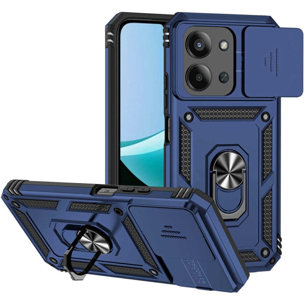(Blue) Phone Case For Xiaomi Redmi 15C 5G (Eu) (173Mm) / 4G (Eu) (173Mm) / Poco C85 5G Pc + Tpu Cover With Lens Protection Kick Blue 6914291027957