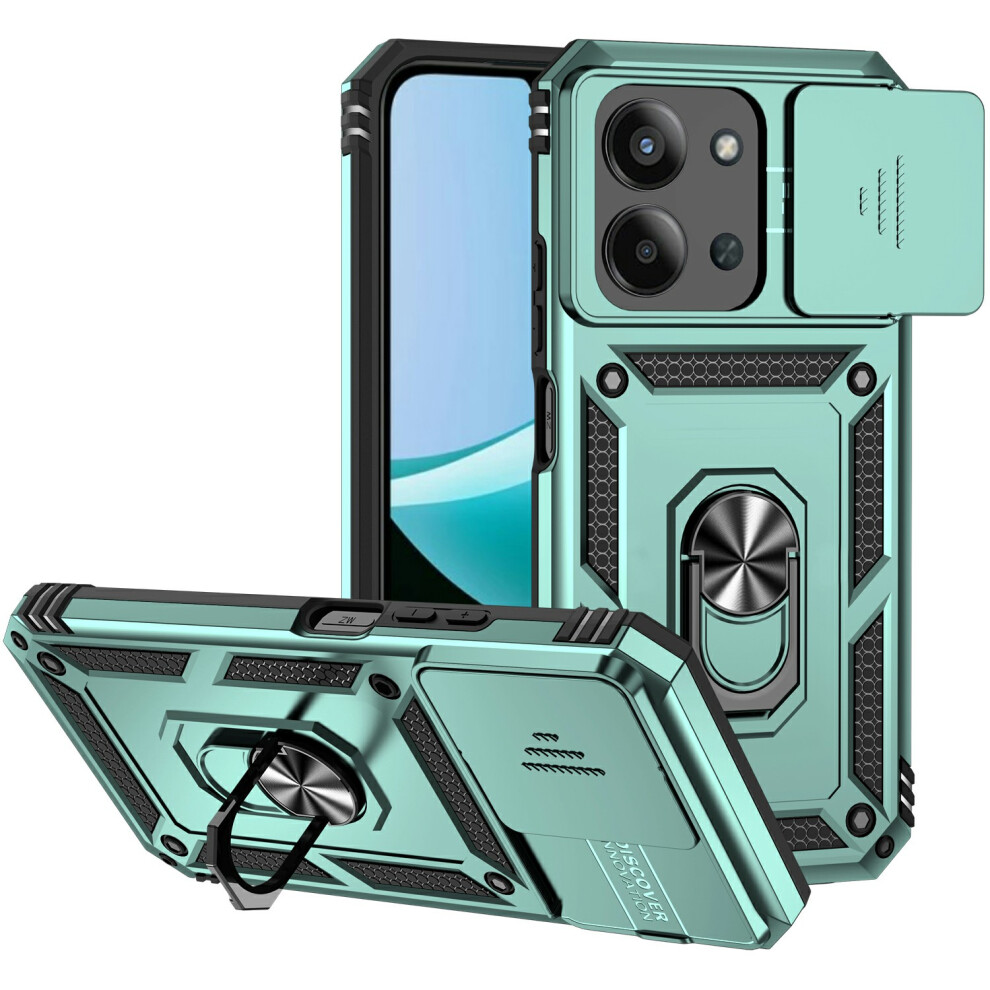 (Blackish ) Phone Case For Xiaomi Redmi 15C 5G (Eu) (173Mm) / 4G (Eu) (173Mm) / Poco C85 5G Pc + Tpu Cover With Lens Protection Kick Green 6914294188198