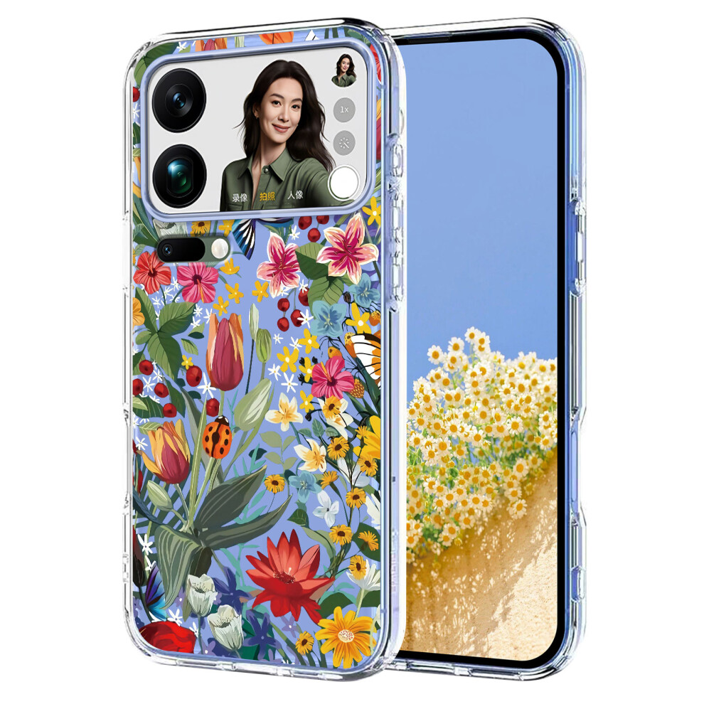 (Lilies) For Xiaomi 17 Pro Max Case Butterfly Floral Pattern Printing Tpu Phone Back Cover 6914298384183