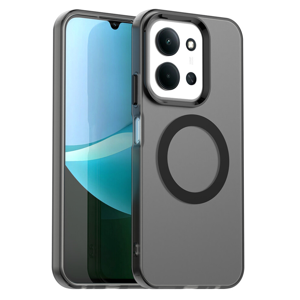 (Black) For Xiaomi Redmi 15C 4G (Global) (171Mm) Case Magnetic Case Anti Drop Hybrid Phone Back Cover Black 6914297369891