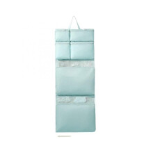 Travel Clothing Storage Bag 8Grids Blue Foldable Travel Organizer Washable Storage Bag for Wardrobe And Suitcase