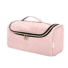 Hair Straightener Storage Bag with Hanging Hook, Water Resistant Curler Travel Case Pink