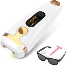 IPL Laser Hair Removal Device – Permanent, Painless, At-Home for Body & Face(White)
