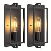 stuks industriële zwarte wandlampen, retro landelijke wandlampen, metalen wandlampen, verlichting voor woonkamer, slaapkamer, gang, binnenverlich