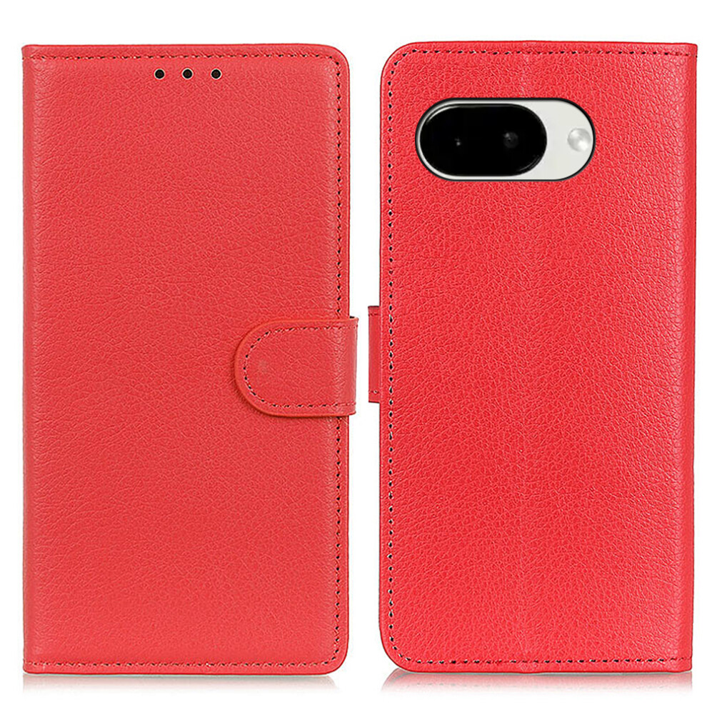 (Red) For Google Pixel 10A Wallet Case Pu Leather Phone Cover Litchi Texture Red 6914297277752
