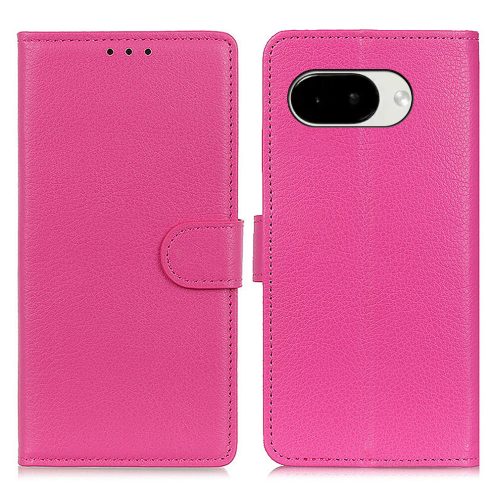 (Rose) For Google Pixel 10A Wallet Case Pu Leather Phone Cover Litchi Texture 6914292466175