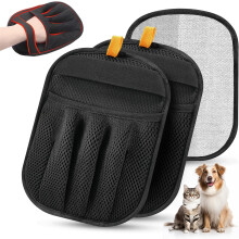 2-delige set ontharingshandschoenen voor katten en honden, vernieuwde elektrostatische handschoenen met vijf vingers voor katten en honden, herbr