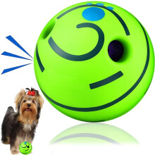 Interactieve hondenbal van 10 cm, duurzame piepbal, leuke wiebelbal voor honden, geschikt voor angstverlichting, training en het reinigen van de