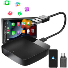 Draadloze Android-autoadapter, zet bedrade Android-auto om naar draadloos, draadloze Android-autodongle met USB-C/A voor Android 10+, plug & play
