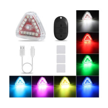 Magnetic Wireless Led Strobe Lights with Remote Control Rechargeable Led Anti-Collision Lights 7 Colors Battery Powered Flashing Light(White)