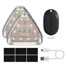 Small Flash Light, 7 Colors Wireless Signal Warning Indicator Lamp Flashing Light for Car, Trucks, Motorcycle, Bike, Vehicles, Drone, Riding(White)