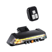 Smart Bike Tail Light,Remote Control Turn Brake Sensing Rear Lights, USB Rechargeable Waterproof,LED Warning Back Cycling Safety Accessories(Black)