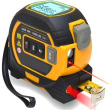 3-in-1 lasermeetlint: Digitaal laserafstandsmeetinstrument met lcd-scherm en zelfvergrendelend mechanisme, oplaadbaar lasermeetinstrument van 40