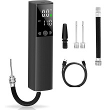Electric Ball Pump Ball Air Pump for Sports Balls with 2 Needles & 1 Nozzle Fast Ball Inflator for Basketball, Soccer, Volleyball, Rugbyball(Black)