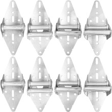 Lot de 8 charnières de porte de garage n 1, 2, 3 et 4 en acier robuste galvanisé, pour le remplacement de portes de garage résidentielles et com