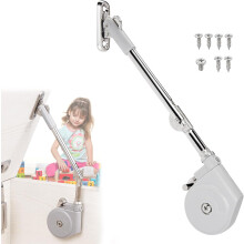 Charnières à fermeture amortie (1 pièce) pour coffres à jouets, coffres en bois, malles, bancs ; tension réglable pour ralentir la fermeture des